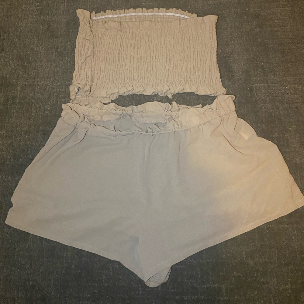 Tan two piece set